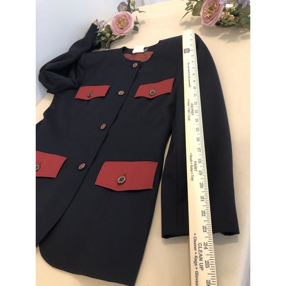 Harve Bernard Women Military Style Jacket Size8 Lined 100% Wool Clueless Preppy - Picture 10 of 10